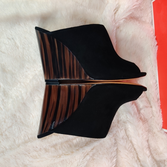 Coach Hollie Suede Slip On Open Toe Wedge Mule - Picture 5 of 12